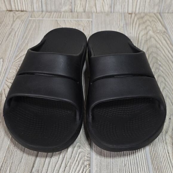 OOFOS OOahh Black Comfort Slide Sandals Mens Size 10 Womens Size 12 main image 9